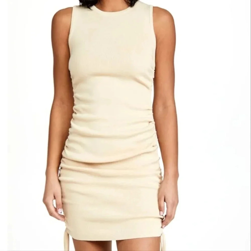 Lioness Cream Ruched Sleeveless Bodycon Dress - Picture 3 of 9